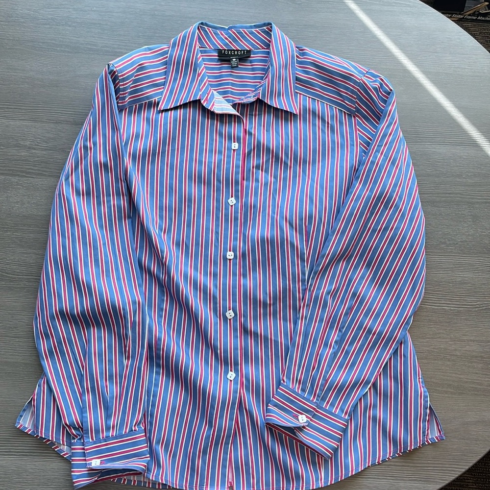 Foxcroft fitted button up blouse